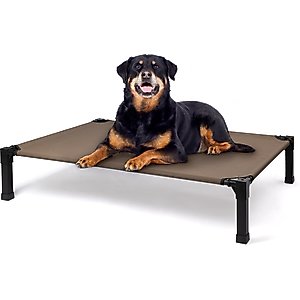 Heeyoo Elevated Cooling Dog Bed, Brown, X-Large