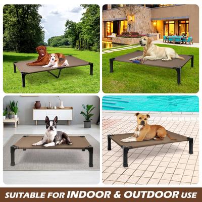 Show full view: Heeyoo Elevated Cooling Dog Bed, Brown, XX-Large slide 6 of 9