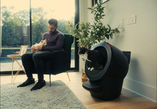 Show full view: Whisker Litter-Robot 4 LitterHopper Cat Litter Refill System, Black slide 3 of 6