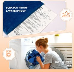 Niubya Dog & Cat Heating Pad with Removable Cover, Navy, Large slide 2 of 7