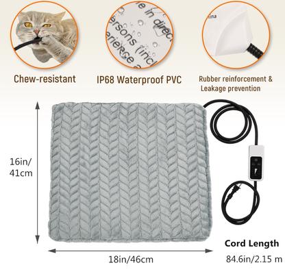 Show full view: Heeyoo Dog & Cat Heating Pad with Removable Cover, Grey, Small slide 2 of 11