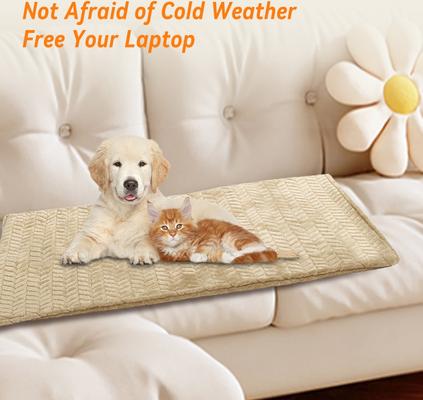 Show full view: Heeyoo Dog & Cat Heating Pad with Removable Cover, Beige, Medium slide 7 of 11