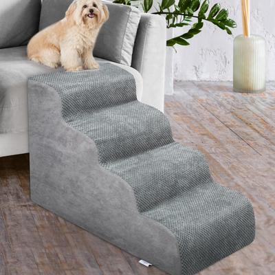 Show full view: Niubya High Density Foam Dog Stairs, Grey, 4 steps slide 5 of 8