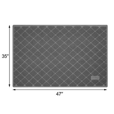 Show full view: Niubya Premium Cat Litter Mat, Dark Grey, 47 x 35-in slide 7 of 9