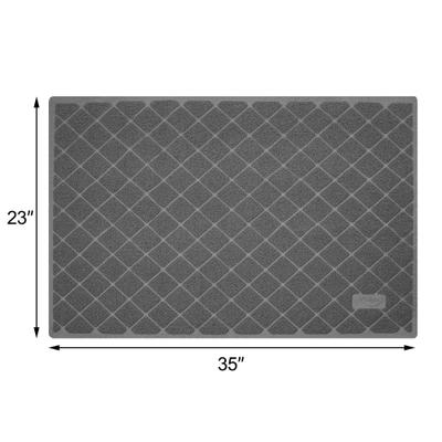 Show full view: Niubya Premium Cat Litter Mat, Dark Grey, 35 x 23-in slide 8 of 10