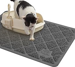 Niubya Premium Cat Litter Mat, Dark Grey, 23 x 14-in