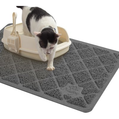 Niubya Niubya Premium Cat Litter Mat, Dark Grey, 23 x 14-in