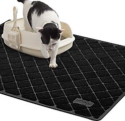 Niubya Premium Cat Litter Mat, Black, 23 x 14-in
