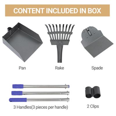 Show full view: Heeyoo Stainless Steel Spade Poop Scooper Set, Silver & Blue slide 7 of 7