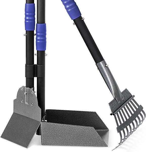Show full view: Heeyoo Stainless Steel Spade Poop Scooper Set, Blue slide 1 of 7