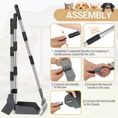 Show full view: Heeyoo Stainless Steel Spade Poop Scooper Set, Stainless Steel slide 5 of 8