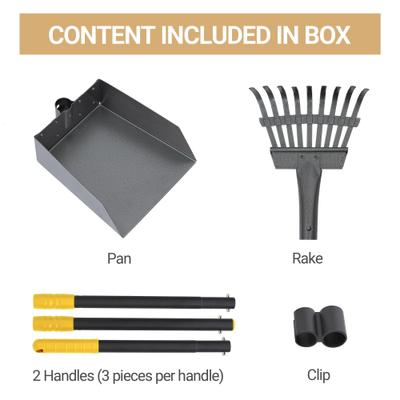 Show full view: Niubya Dog Stainless Steel Rake Pooper Scooper Set, Black & Yellow slide 7 of 9