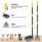 Show in main carousel: Niubya Dog Stainless Steel Rake Pooper Scooper Set, Black & Yellow slide 2 of 9