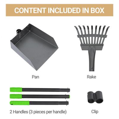 Show full view: Niubya Dog Stainless Steel Rake Pooper Scooper Set, Black & Green slide 8 of 10