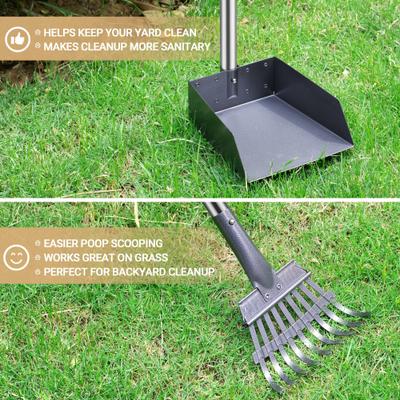 Show full view: Niubya Dog Stainless Steel Rake Pooper Scooper Set, Black & Orange slide 6 of 10