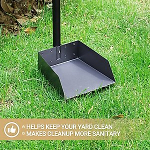 Niubya Dog Stainless Steel Rake Pooper Scooper Set, Black & Red
