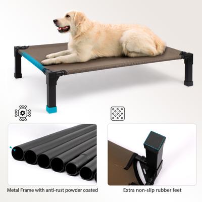 Show full view: Heeyoo Elevated Cooling Dog Bed, Brown, X-Large slide 6 of 11