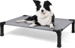 Heeyoo Elevated Cooling Dog Bed, Grey, Large