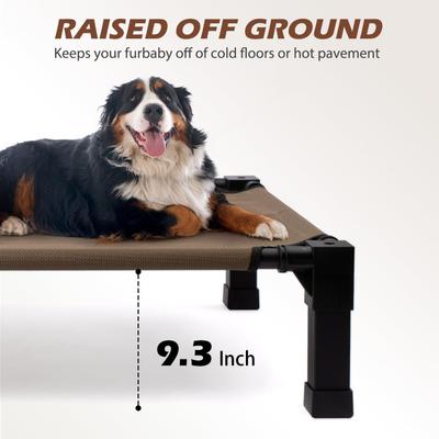 Show full view: Heeyoo Elevated Cooling Dog Bed, Brown, XX-Large slide 2 of 9
