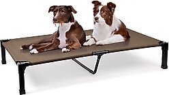 Heeyoo Elevated Cooling Dog Bed, Brown, XX-Large