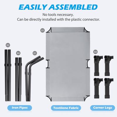 Show full view: Heeyoo Elevated Cooling Dog Bed, Grey, XX-Large slide 8 of 10