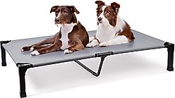 Heeyoo Elevated Cooling Dog Bed, Grey, XX-Large