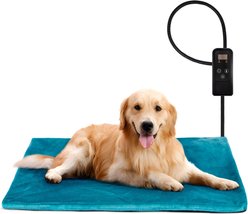 Niubya Dog & Cat Heating Pad with Removable Cover, Lake Blue, Large