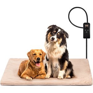 Niubya Dog & Cat Heating Pad with Removable Cover, Khaki, XX-Large