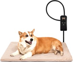 Niubya Dog & Cat Heating Pad with Removable Cover, Khaki, Medium