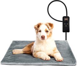 Niubya Dog & Cat Heating Pad with Removable Cover, Grey, X-Small