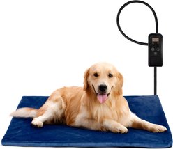 Niubya Dog & Cat Heating Pad with Removable Cover, Navy, Large