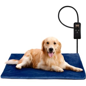 Niubya Dog & Cat Heating Pad with Removable Cover, Navy, Large