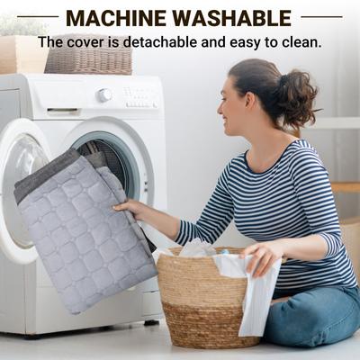 Show full view: Heeyoo Inflatable Orthopedic Dog Bed with Removable Cover, Grey, Medium slide 4 of 7