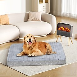 Heeyoo Inflatable Orthopedic Dog Bed with Removable Cover, Grey, Medium slide 2 of 7