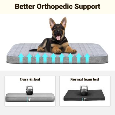 Show full view: Heeyoo Inflatable Orthopedic Dog Bed with Removable Cover, Grey, Medium slide 3 of 7