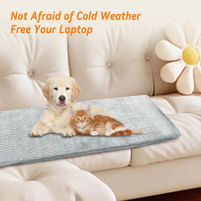 Show full view: Heeyoo Dog & Cat Heating Pad with Removable Cover, Grey, Large slide 5 of 10