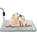 Heeyoo Dog & Cat Heating Pad with Removable Cover, Grey, Large