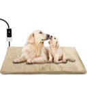 Heeyoo Dog & Cat Heating Pad with Removable Cover, Beige, Large