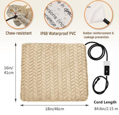 Show full view: Heeyoo Dog & Cat Heating Pad with Removable Cover, Beige, Small slide 4 of 12