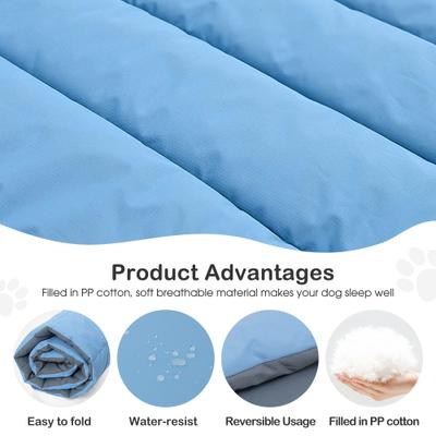 Show full view: Heeyoo Outdoor Foldable Dog Bed, Blue, Medium slide 4 of 7