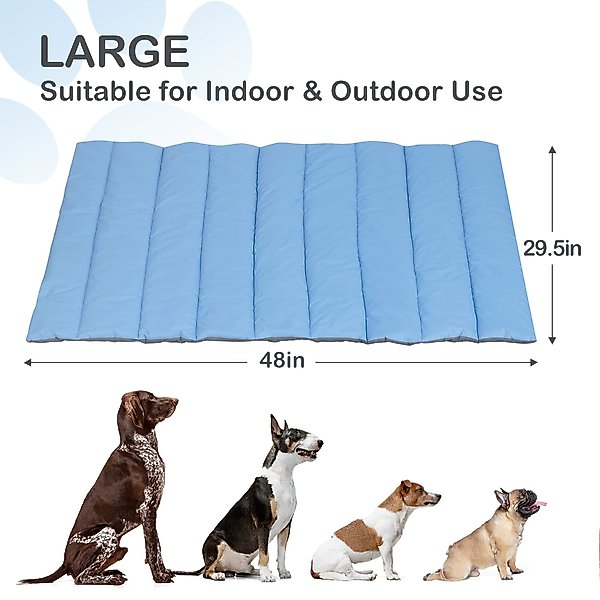 Show full view: Heeyoo Outdoor Foldable Dog Bed, Blue, Medium slide 2 of 7