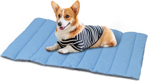 Show full view: Heeyoo Outdoor Foldable Dog Bed, Blue, Medium slide 1 of 7