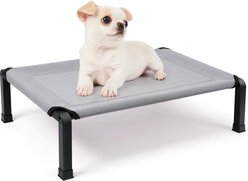 Niubya Steel Frame Elevated Cooling Dog Bed, Grey, 26 x 17 x 7-in