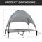 Show in main carousel: Heeyoo Elevated Dog Bed with Canopy, Grey, Large slide 5 of 9