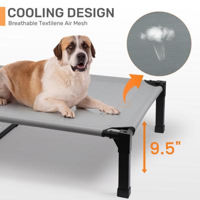 Show full view: Heeyoo Elevated Dog Bed with Canopy, Grey, Large slide 3 of 9