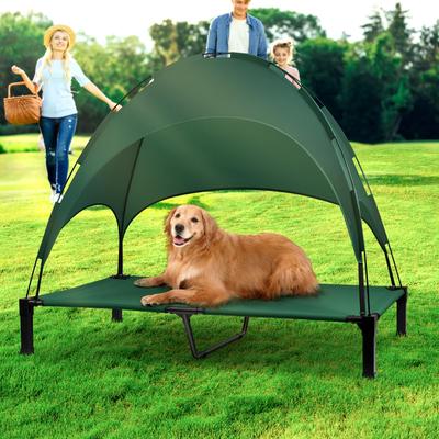 Show full view: Heeyoo Elevated Dog Bed with Canopy, Green, Large slide 6 of 9