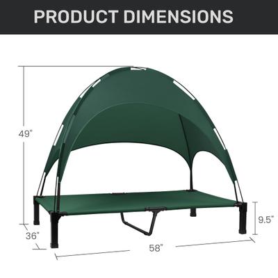 Show full view: Heeyoo Elevated Dog Bed with Canopy, Green, Large slide 5 of 9