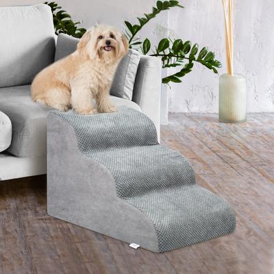 Show full view: Niubya High Density Foam Dog Stairs, Grey, 3 steps slide 5 of 8