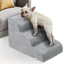 Niubya High Density Foam Dog Stairs, Grey, 3 steps