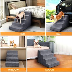 Heeyoo Dog Stairs, Grey, 4 steps slide 2 of 8
